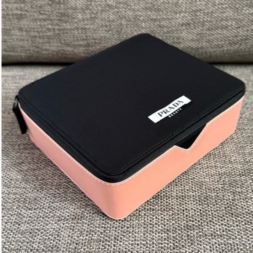 Prada Black and Pink Beauty Train Case NEW authentic